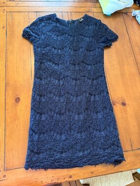 Lulu's Navy Lace Shift Dress